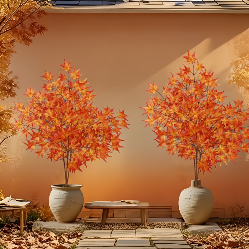 Dracaena Marginata - 2PCS Large Red Maple Tree Simulated